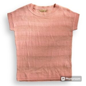 VERO cute knitted coral stripped t shirt